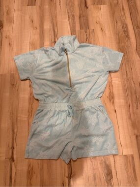 Lilly Pulitzer Light Blue Starfish Terry Romper Coverup